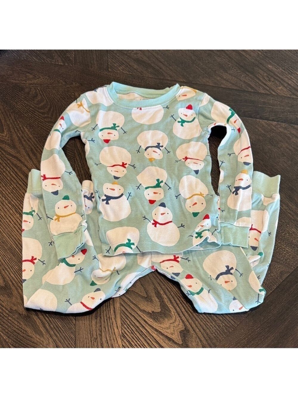 Carter's Snowman Print Pajama Set - Light Blue
